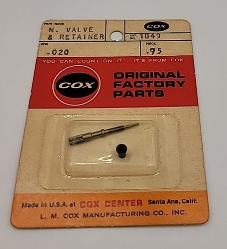 Cox needle valve - cox, retainer