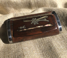 Antique Wood & Silver Metal