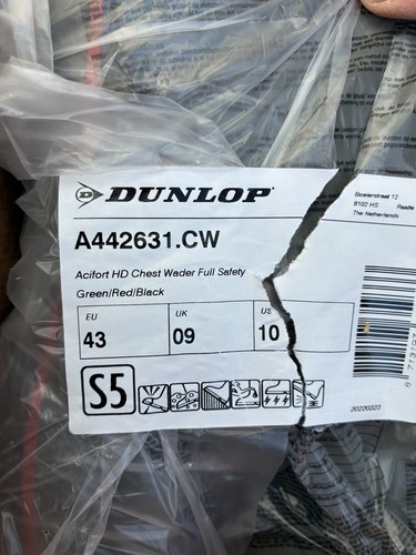 Dunlop chest waders size - size, 9