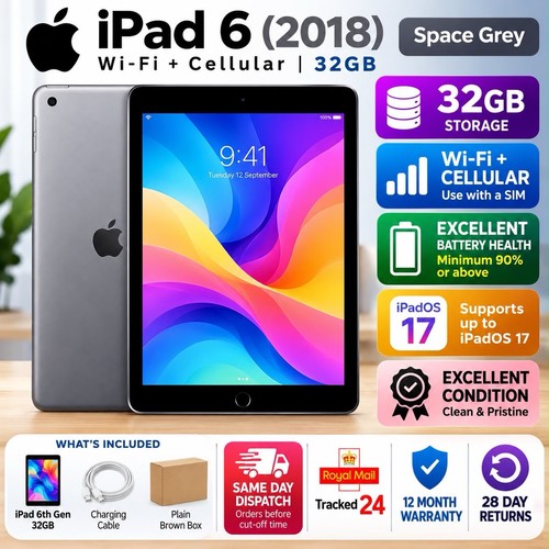 Apple ipad 6th gen 4g - ipad, wi-fi