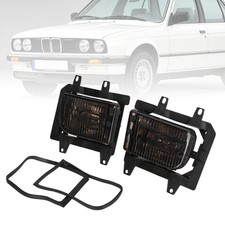 LH RH Pair Front Bumper Fog Light Without Blubs For BMW E30 3-Series 1985-1993.