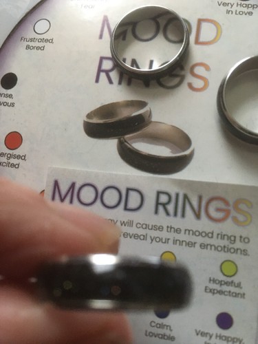 Mood ring with guide - mood, unisex