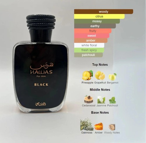 Hawas black eau - de, for