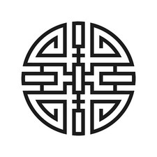 Cai symbol vinyl decal Good Fortune Chinese Symbol Sticker