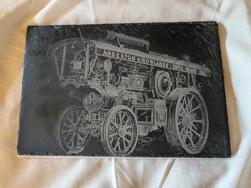 Showmans steam engine engraved - steam,