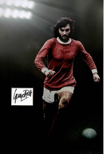 George best signed 12x8 photo - george,
