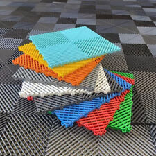 Modular Interlocking Ribbed Garage Flooring Tiles Similar to Swisstrax Ribtrax