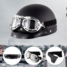 Open Face Half Helmet Moto Vintage Motorcycle Motorbike Riding Crash Scooter