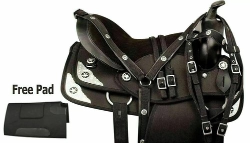 Black synthetic western - black,