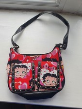 Vintage Betty Boop Bag  Pink Cartoon Handbag with front pockets