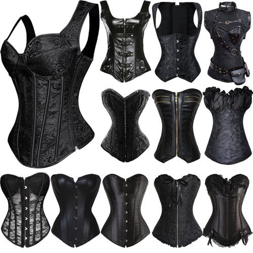 Black waist corsets punk - waist,