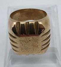 RARE Vintage Brass ITK Ring USSR " Gipsy Gold " Soviet Prison Criminal ART