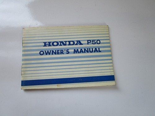 Honda p50 owner manual - honda, owner's