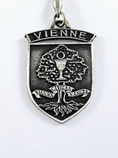 KEYRING - VIENNA COAT OF ARMS Latin weapons - BLACKHAWK CELETTE tools - Vintage -