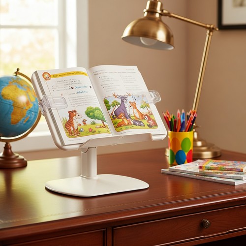 Adjustable desktop book stand - book,