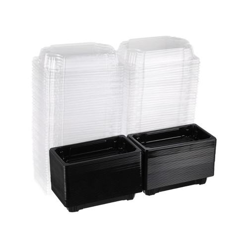 Pcs black sushi box - black, with