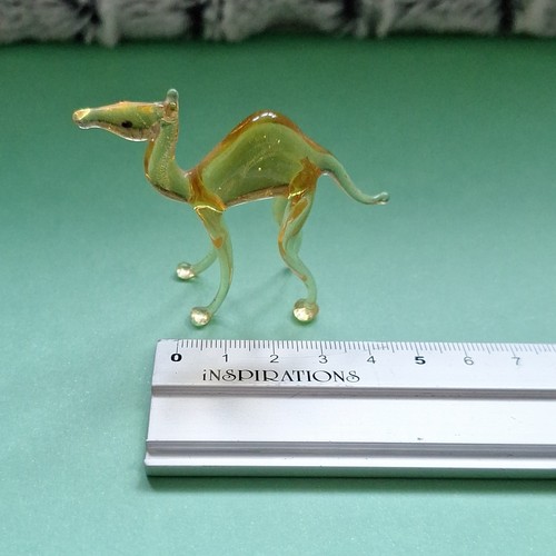 Glass crystal camel ornament - glass/crystal,