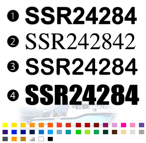 Custom ssr boat number - boat,