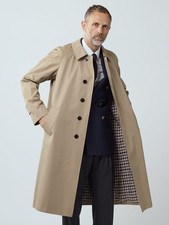 AQUASCUTUM Dark Beige NEW FILEY Rain Trench Coat Mac