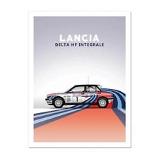 Lancia Delta: Integrale HF Rally Car Poster Print | Wall Art | Car Picture
