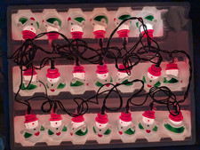 Beautiful Set of PIFCO SNOWMEN CHRISTMAS LIGHTS  - Boxed and Perfect + Fuse Bulb