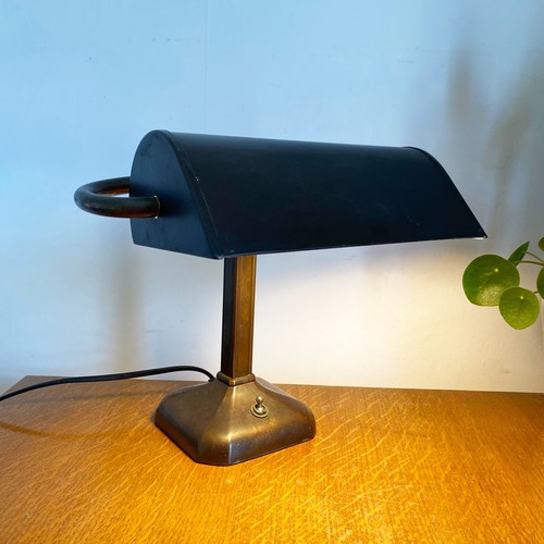 Vintage bankers lamp 1930s - vintage,