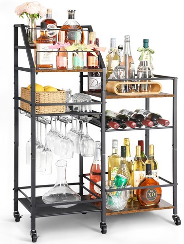 Bar cart with wine rack - with,
