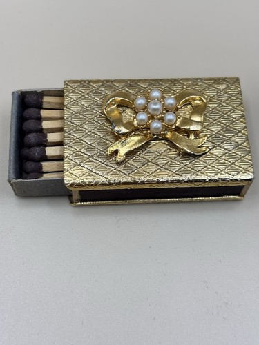 Vintage 1960 brass matchbox - 1960,