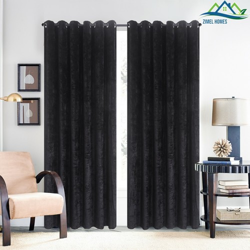Luxury crushed velvet curtains - crushed,