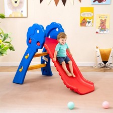 Toddler Slide Kids Folding Climber Playset Baby Plastic Slide Set