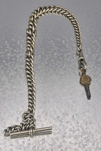 Antique nickel single albert - nickel,