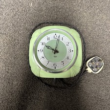 Vintage Electric Wall Clock Art Deco mint Bakelite Smiths Sectric 1940s working