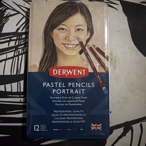Derwent pastel portrait - pastel, of
