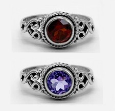 RUBY AMETHYST Gemstone 925