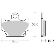 Yamaha XV SE/Virago 500 1983-0000 FRONT BRAKE PADS SBS 550 HF