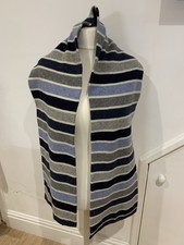 GANT Men’s Scarf.  100% Lambswool Long 172x 27cm VGC 