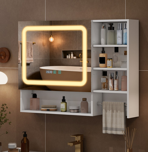 Led bathroom mirror cabinet - led,