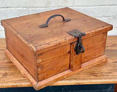Vintage pine box cabinet