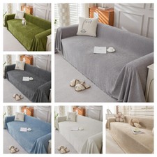 Extra Large Chenille Throws for Sofas Settee Bedspread Bed Covers Blankets