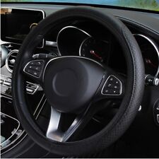 Universal 15"/38cm Car Accessories Steering Wheel Cover Black Leather Anti-slip