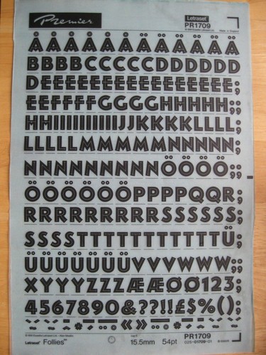 Letraset black - x,