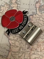 Red Poppy Car Badge with