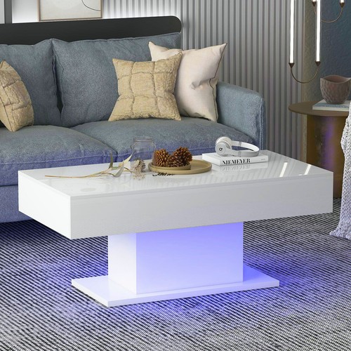 Led high gloss coffee table - gloss,