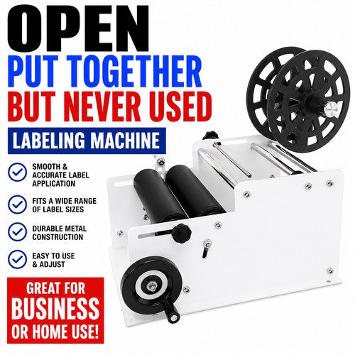 White manual label applicator - white,