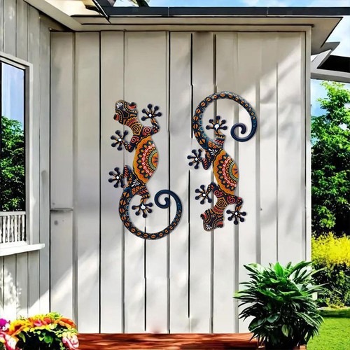 2pcs gecko wall decor outdoor - wall,