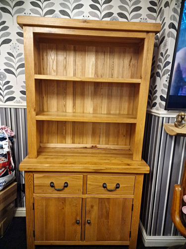 Solid oak display - solid, cabinet