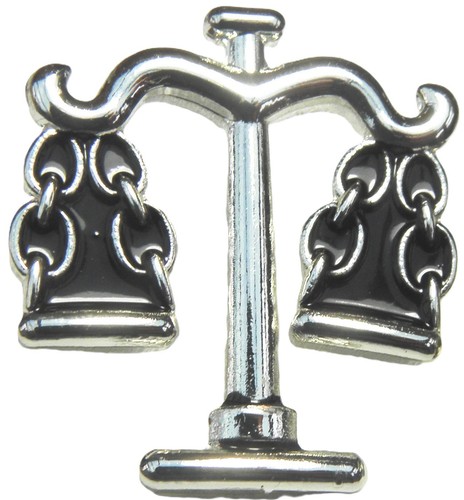 Scales justice pin - justice,