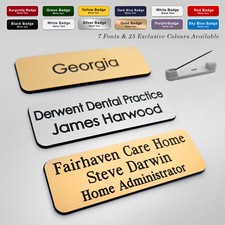 PIN Custom Engraved Name Badge