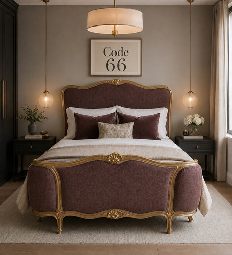 French double bed frame - bed,