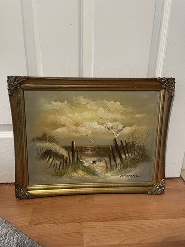 Antique original oil painting - antique,